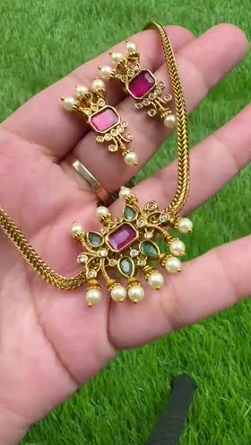 Rs 3200 South Indian Choker Set Rs 3200 South Indian Choker Set